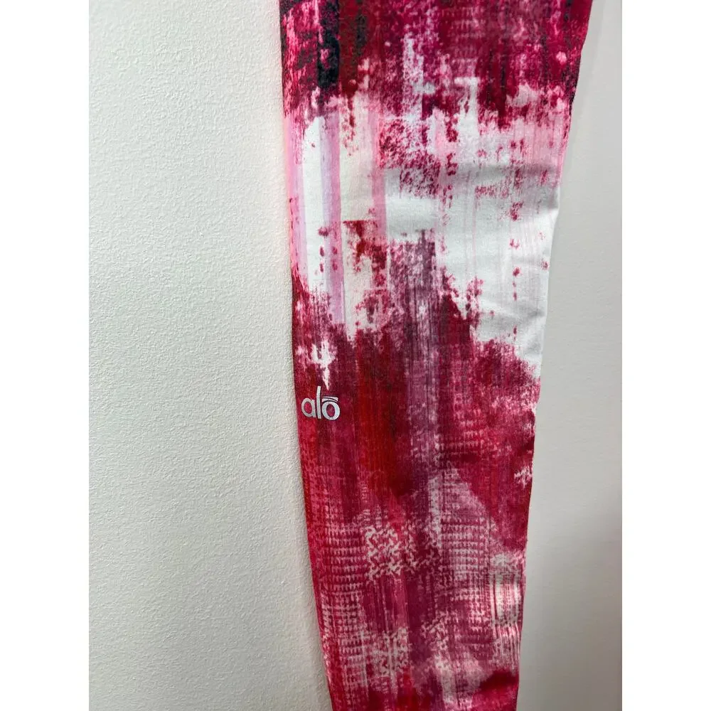 ALO Yoga Airbrush Leggings in Pink Desert Sunset Full Length 28
